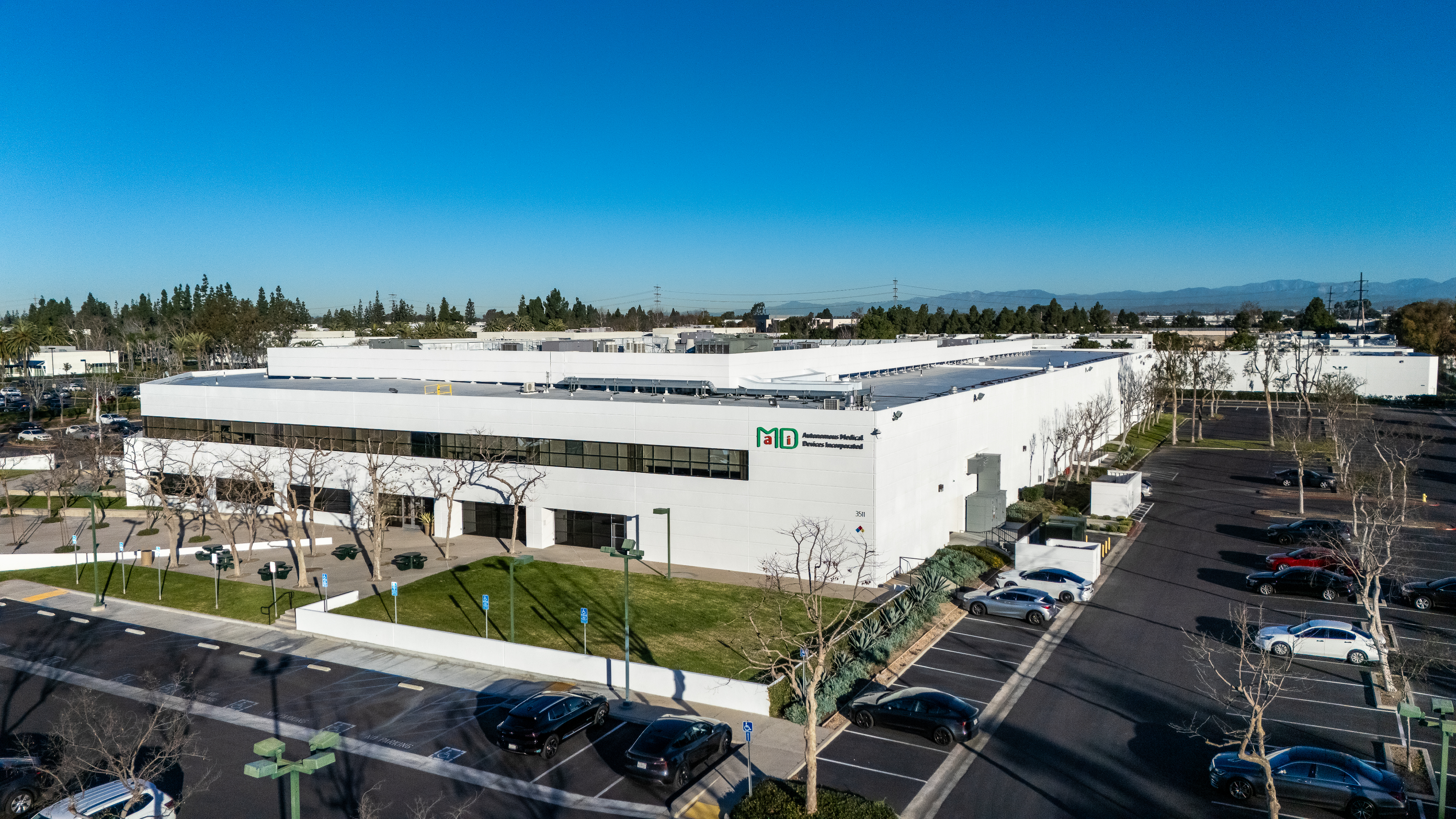 AMDI headquarters building in Santa Ana, California
